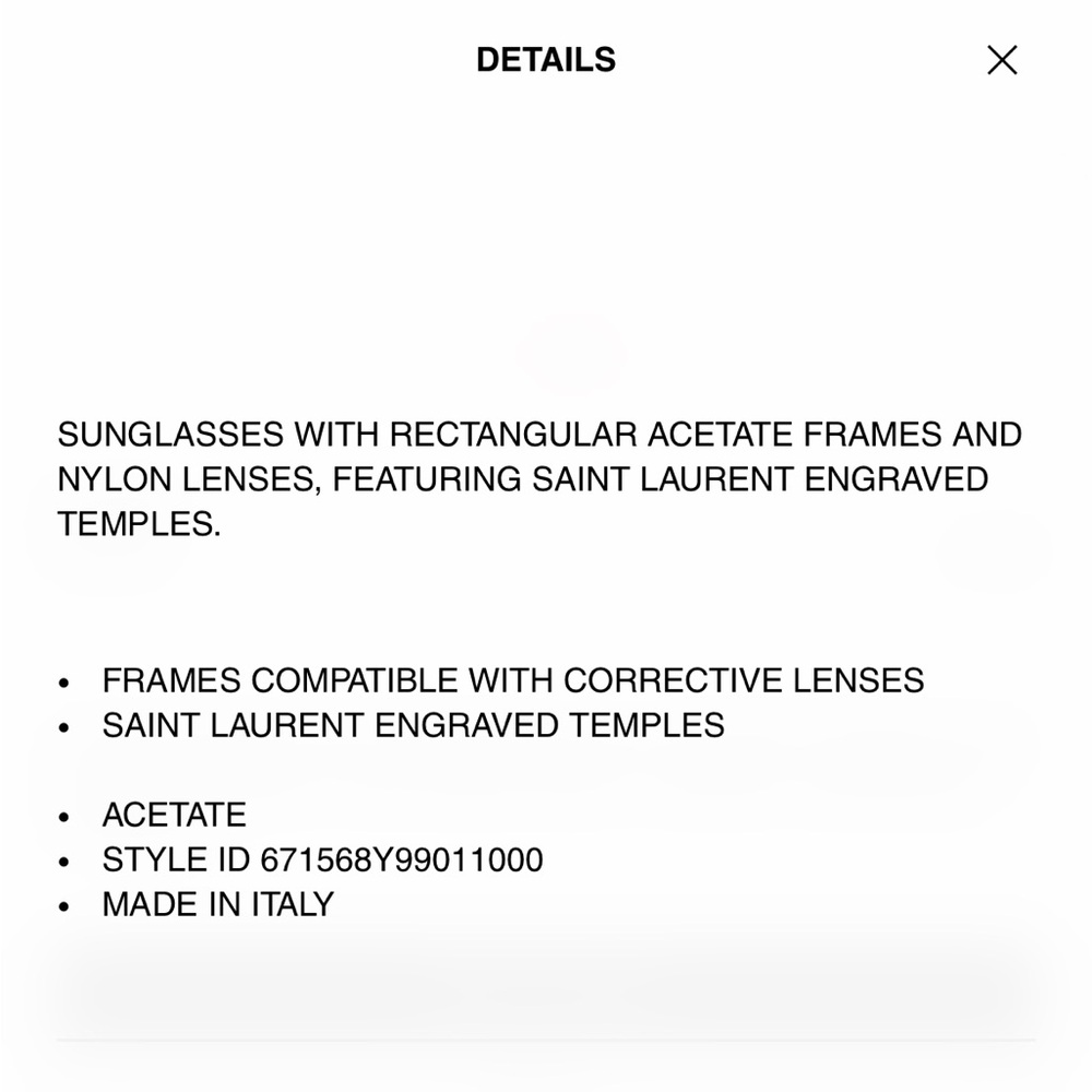 YSL SAINT LAURANT SUN SL 469 001 SUNGLASSES - Picture 8 of 10